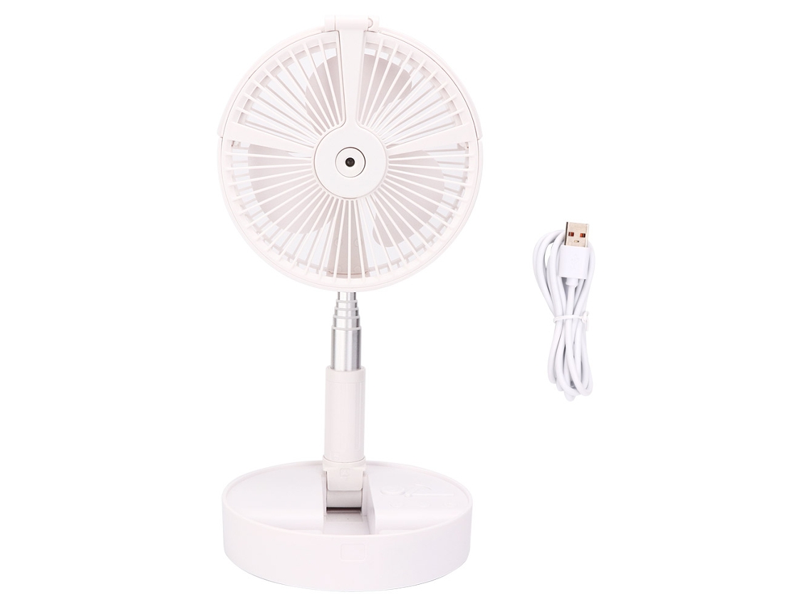 Ventilador de escritorio telescópico portátil con rociador USB
