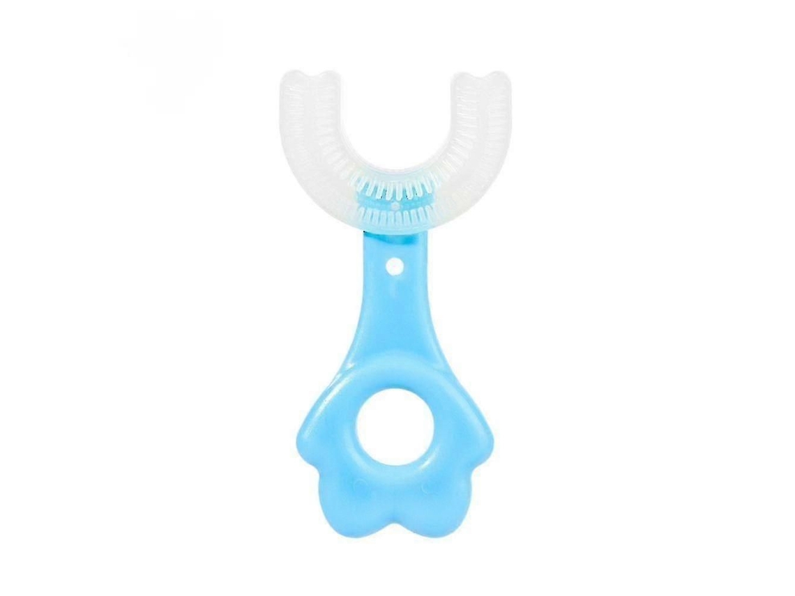 Cepillo de dientes de silicona en forma de U para niños, limpieza manual e higiene bucal infantil. GOKOCO