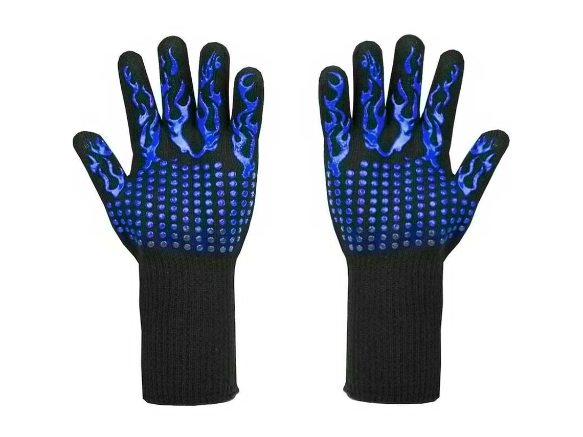 Guantes para barbacoa resistentes al calor hasta 800 °C, resistentes a cortes, nivel L5, guantes premium para horno, barbacoa, cocina, panadería y soldadura (1 unidad)