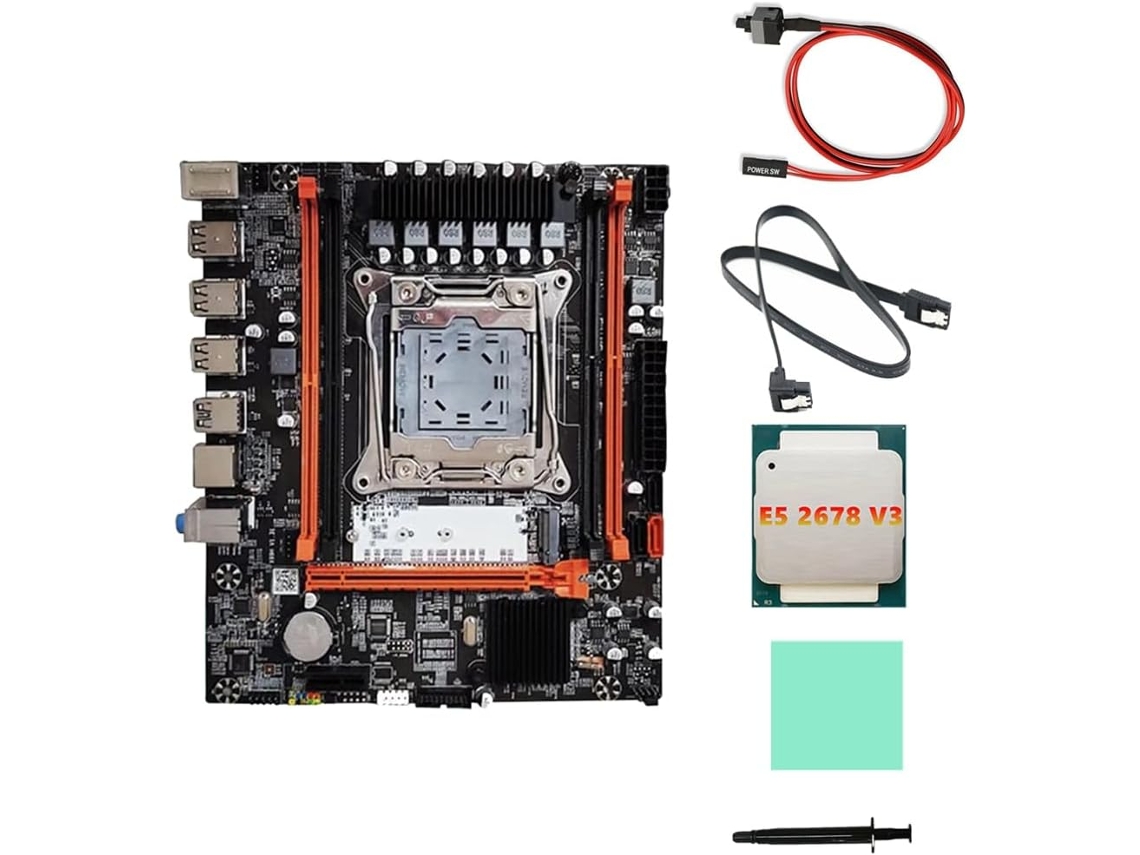 Placa Base De Escritorio X99h + Procesador E5 2678 V3 + Zócalo Lga2011 V3