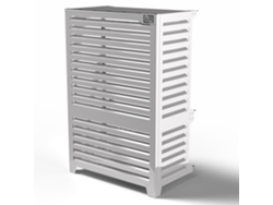 Cubierta Para Bomba De Calor - Big Blade - Blanco - Suelo Por Pared Talla Vl (l 105cm - H 158cm - D 59cm) - Box Air Klima