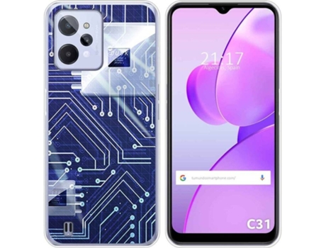Carcasa para Realme C31 TUMUNDOSMARTPHONE Dibujos Circuito Multicolor