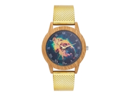 Reloj De Cuarzo Fashinable Unisex De Pulsera Para Hombres Y Mujeres (oro)