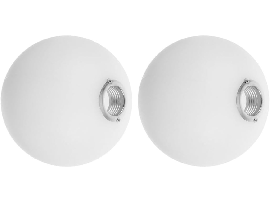 Juego De 2 Esferas De Plástico Esmerilado, 100 Mm De Diámetro, Rosca Metálica G9, Compatibles Con Globos Terráqueos.