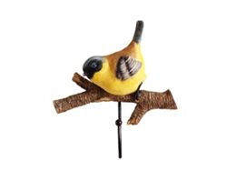 Gancho de pared con decoración de pájaro para ropa y llaves