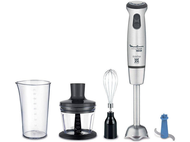 Batidora de mano + Accesorios MOULINEX Infiny Force Ultimate Cocktail (1000 W - Gris)