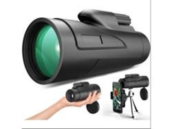 Telescopio monocular HD 12x50 con trípode para smartphone, color negro Gusshious