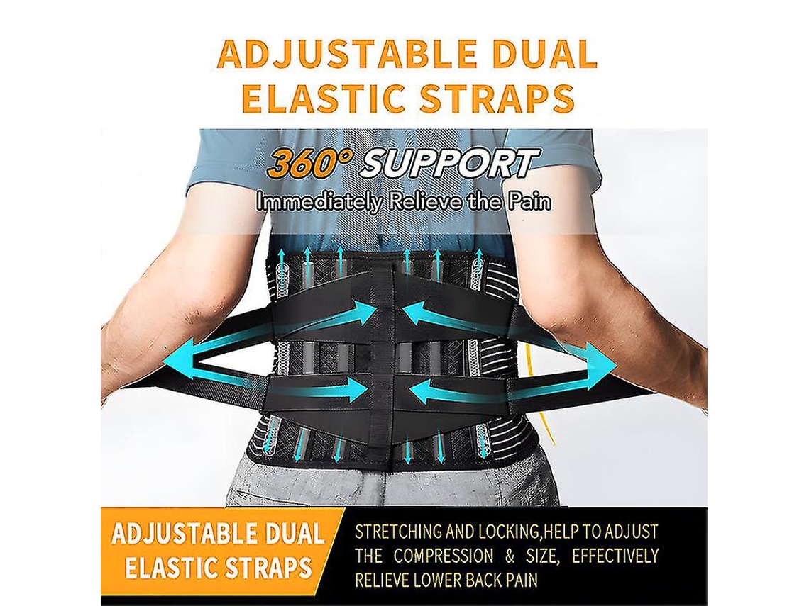 Cinturón De Soporte Lumbar Con Almohadilla Inflable Para Aliviar Dolor De Espalda Baja Y Discos Herniados Con Correas Ajustables M Sin Colchón Inflable