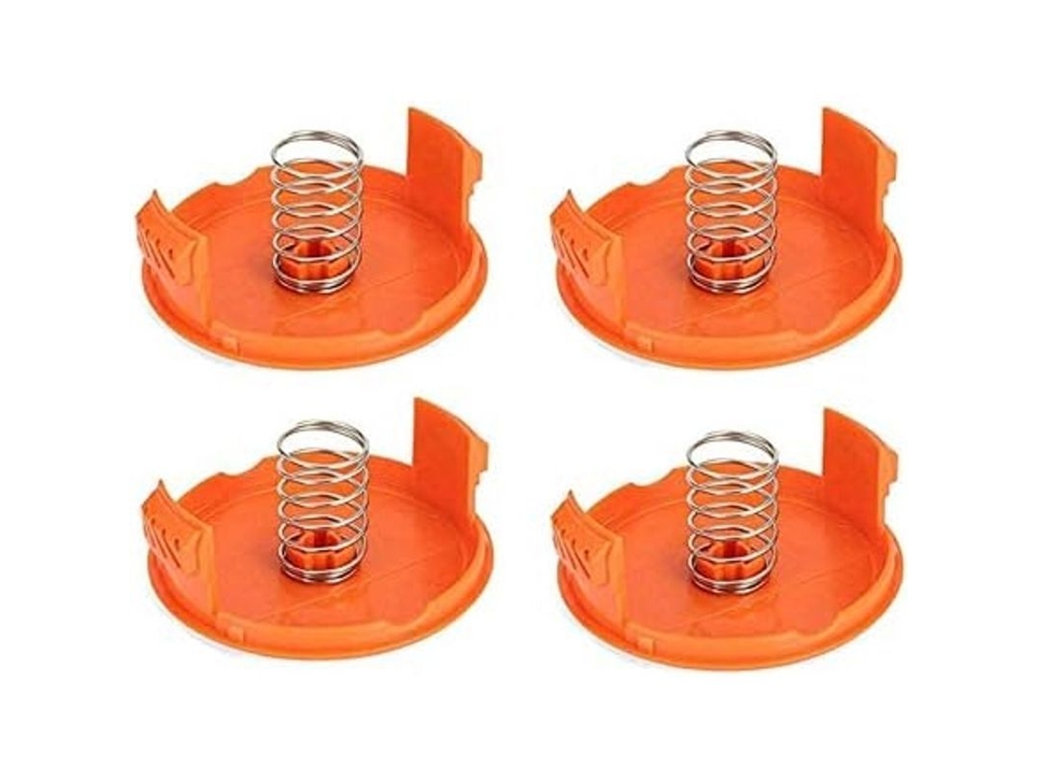 Cubiertas De Bobinas De Repuesto (4 Cubiertas + 4 Resortes) Compatibles Con Black Decker Gh900 Lst220 Gh600 Nst2018 Cst2000
