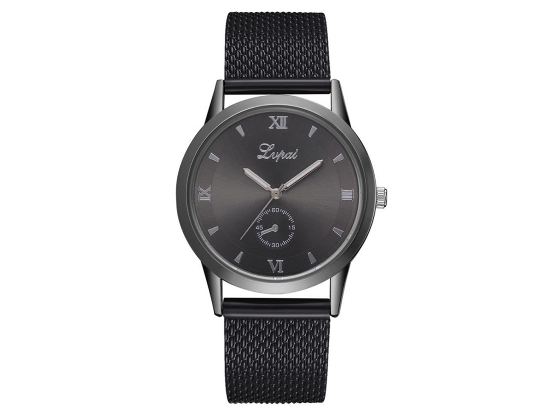 Reloj De Pulsera Elegante Y Casual De Lujo Para Mujer Con Correa De Aleación Y Movimiento De Cuarzo Analógico (negro).