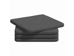 Cojines para asiento, 4 unidades, gris oscuro, 40 x 40 x 3 cm, HARLANV1