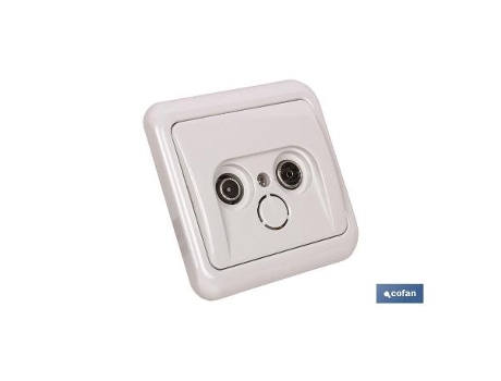 Toma tv/radio empotrar blanco modelo pacific