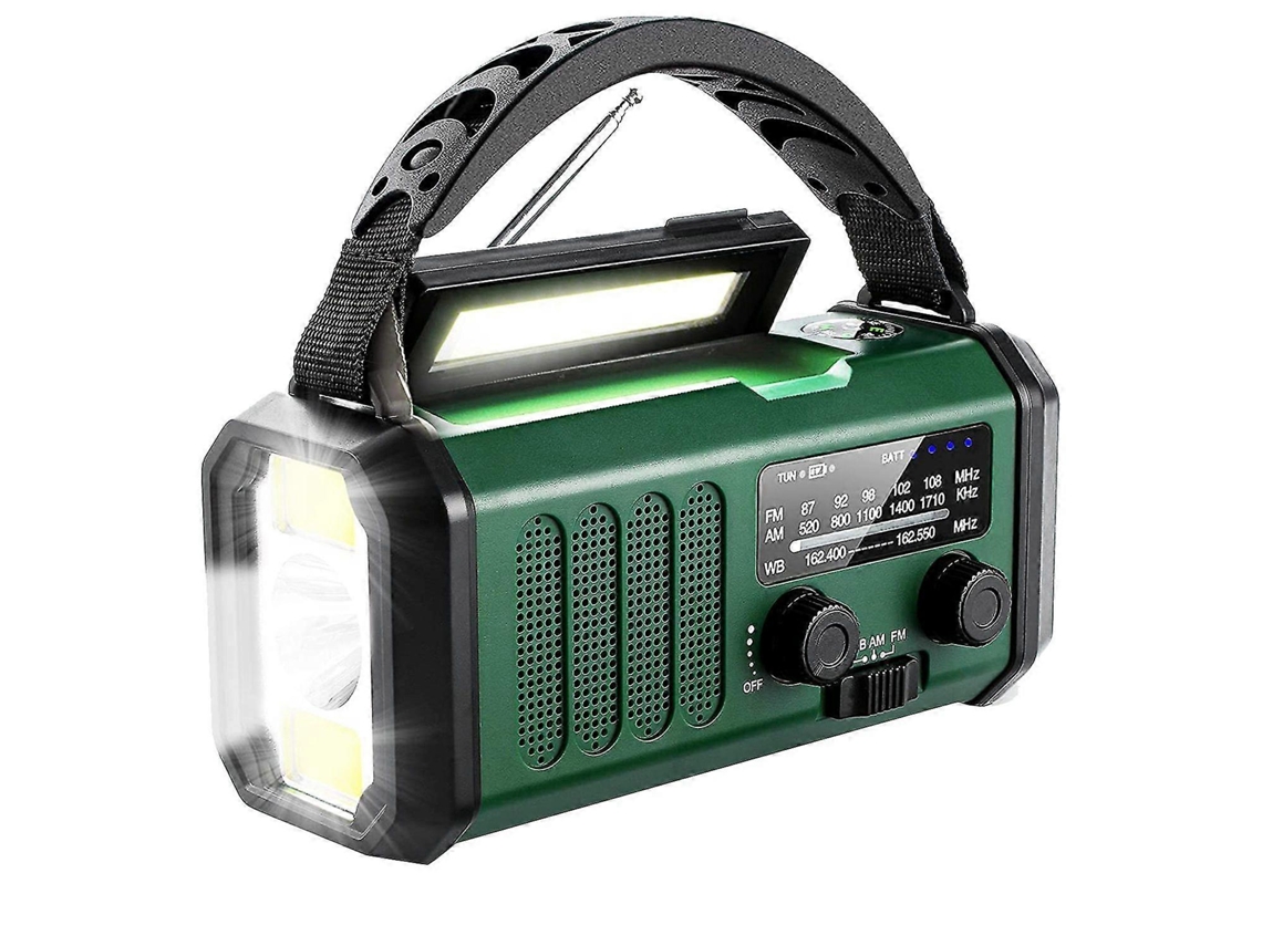 Radio Solar De Emergencia Mdug Con Manivela, Radio Meteorológica Am Fm, Sos, 3 Modos, Luz De Lectura