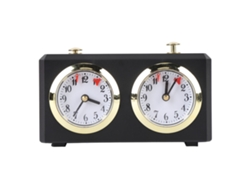 2026-reloj De Ajedrez Mecánico Vintage Analógico Con Dials Grandes Y Mecanismo De Carga Para Competiciones De Weiqi Negro