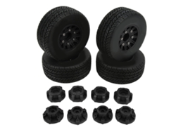 Ymsl Neumáticos Para Camión Corto Rc Con Rueda 1/10 Y Adaptador Hexagonal Para Arrma Negro Hxl