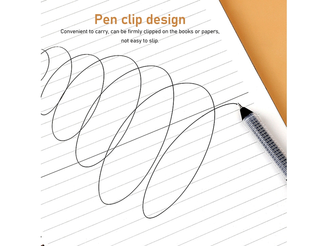 12 Bolígrafos De Gel Con Presión De 0,38 Mm, Tinta Negra, Punta Fina, Retráctiles Para Escribir Y Dibujar.
