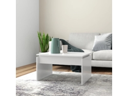 Mesa De Centro Madera Contrachapada Blanco 68x50x38 Cm
