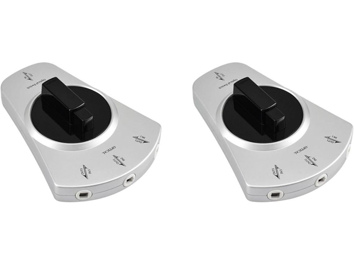 2 Cables De Fibra Óptica De Audio Digital De 1 A 3, Adaptador Selector Divisor Toslink