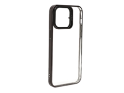 Capa Magnética Para Iphone 14 Pro Slim Anti-choque Com Protetor De Lente E Suporte Transparente Pc Preto