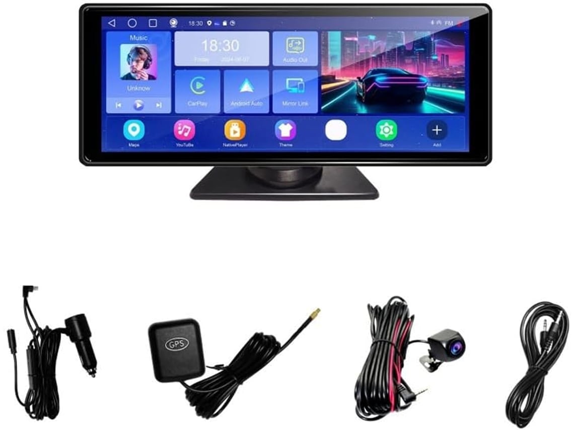 Radio Para Coche Carplay Reproductor Multimedia Portátil Con Pantalla Bluetooth Cámara De Marcha Atrás