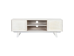Mueble Tv Mango Ratán Blanco Roto 128x40x45cm