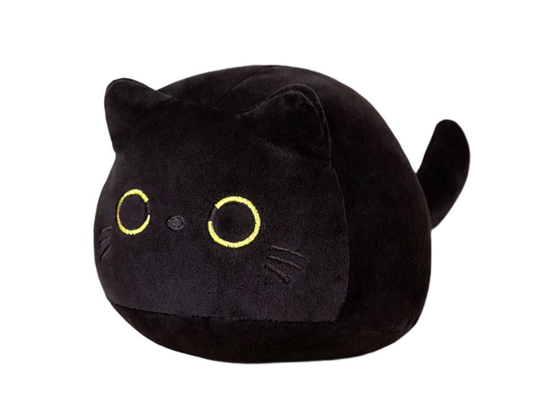 Lindo muñeco de peluche de gato negro, regalo de cumpleaños para bebé