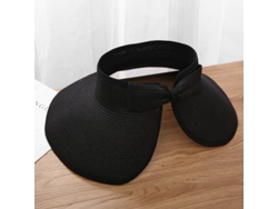 Sombrero de paja para mujer Yuysan con abertura para coleta, protección solar, plegable, ala de 13 cm, talla única (56–59 cm).