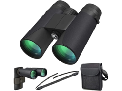 Binoculares 12x42 HD Bak4 Prism FMC Antivaho IP68 para Observación de Aves, Viajes, Conciertos, Estrellas, Adaptador para Smartphone, Negro Bestvite