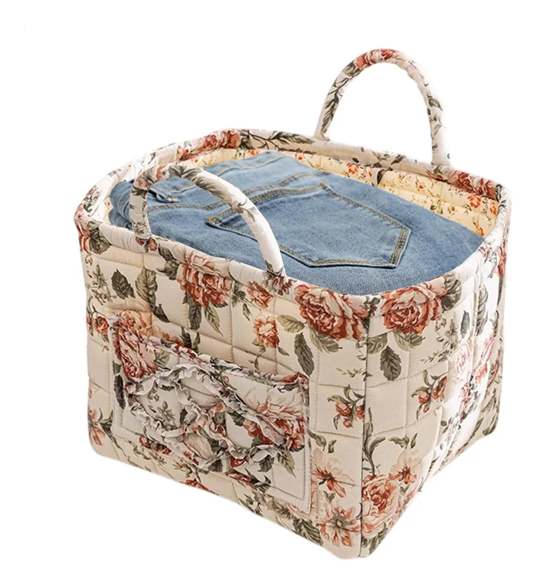 Cestas de almacenamiento tejidas de estilo bohemio de gran capacidadvayotoy