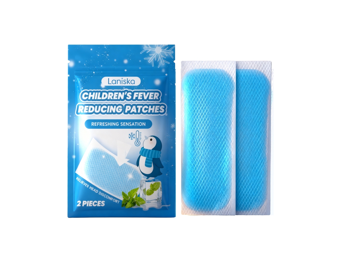 Pegatinas refrescantes para la frente Laniska para niños, 2 unidades.