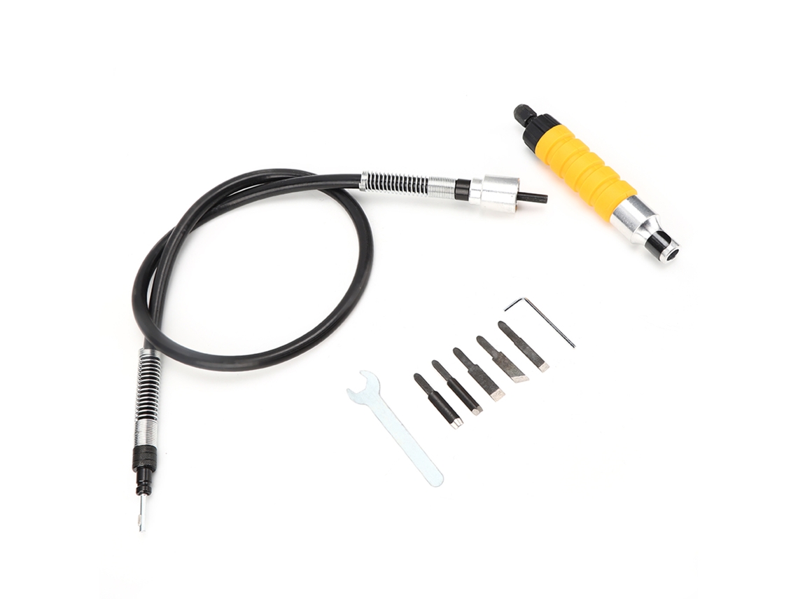 Juego De Destornilladores Eléctricos Para Carpintería, Para Tallado De Madera, Con Mango Amarillo Y Llave.