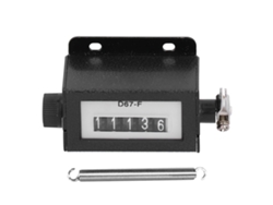 Contador mecánico de metal de 5 dígitos con extractor reiniciable manual 0 99999 D67 f