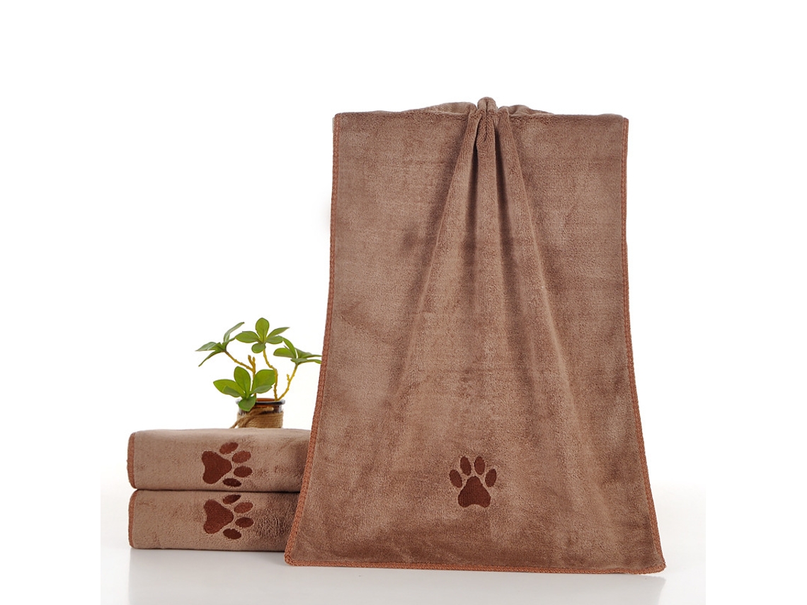 Toalla Para Perros, De Microfibra Para Perros Secos, Altamente Absorbente, 50 X 100 Cm (1 Unidad), Color Marrón. Panoona