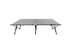 Tumbona | Tumbona De Exterior | Silla Doble Plegable Acero Gris Wsd631405