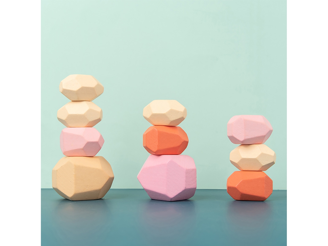 (10 Pedazos De Abeto) Clasificación De Madera Apilado Piedras Juguetes Sensoriales Juguetes De Aprendizaje Infantil Juegos De Bloques