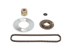 Kit De Cadena Y Piñón De Acero De 25 Orificios Y 82 Eslabones Con Piñón Delantero De 11 Dientes Y Piñón Trasero De 55 Dientes Para Bicicletas Y Minimotos De Bricolaje.