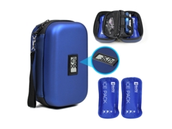 Caja térmica para insulina con indicador de temperatura y 2 bolsas de hielo para 24 horas. Hexinyigjly azul oscuro.