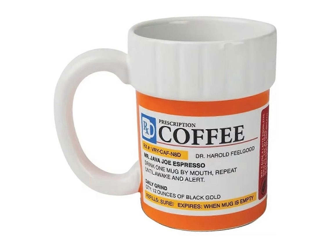 Taza de café de cerámica, taza para moldear frascos de medicamentos