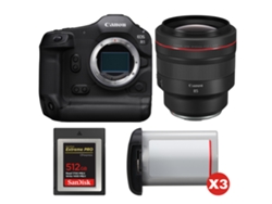Canon EOS R1 + RF 85mm F/1.2 L Usm + 1 Sandisk 512GB Extreme Pro CFExpress Tipo B + 3 Canon LP e19 + Libro electrónico “20 consejos para fotos impresionantes”
