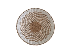 Decoración de pared de paja con forma de mano, estilo bohemio, infantil, 25 cm