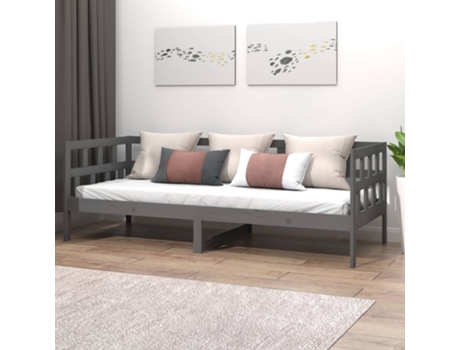 Sofá cama VIDAXL Gris Madera (203.5x86x68.5 cm )