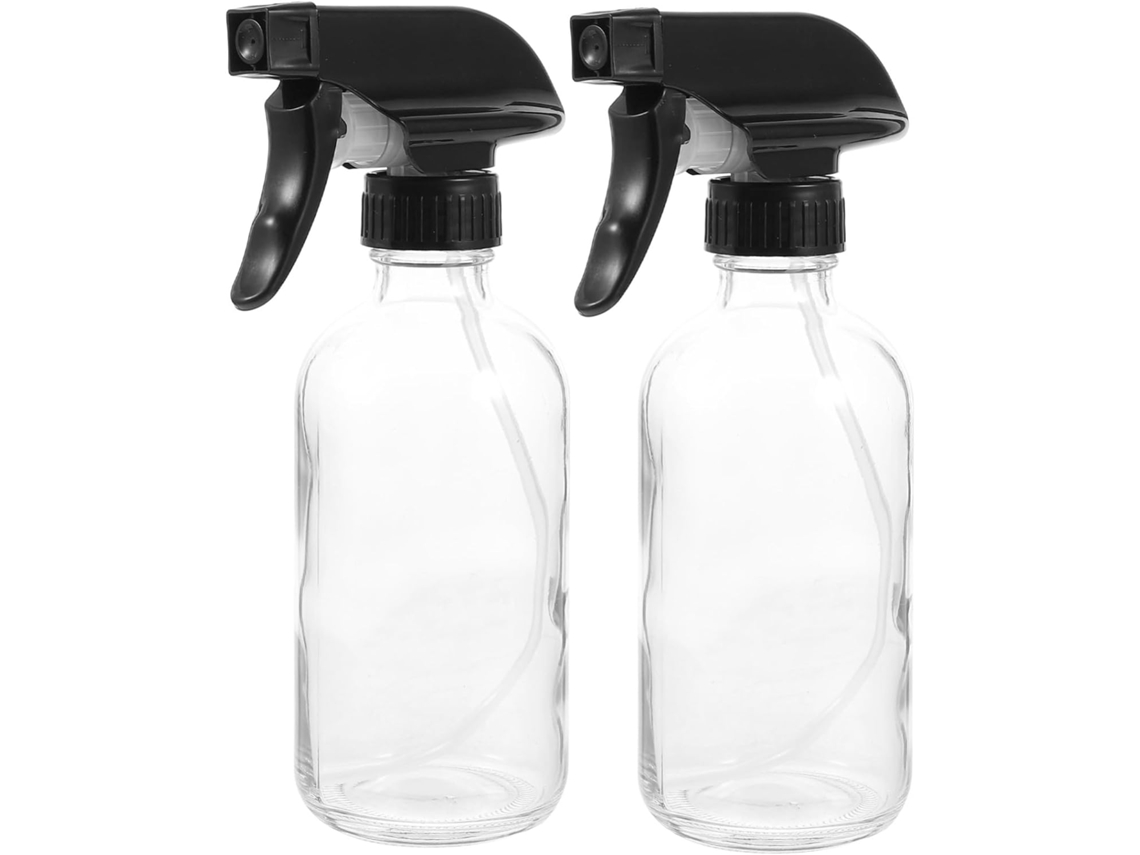 Botella De Vidrio Transparente De Gran Volumen De 2 Piezas Con Pulverizador Manual A Presión.