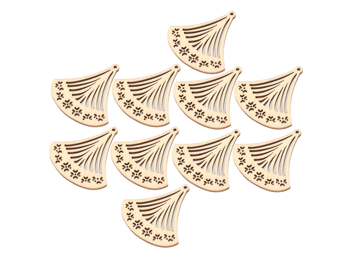 10 Colgantes De Madera Blanca Ligeros, Duraderos, Sencillos Y Elegantes Para Pendientes, Ideales Para Manualidades.