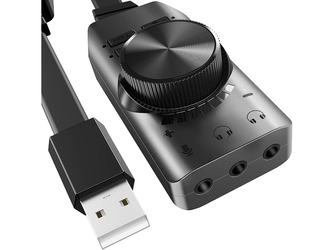 Adaptador Usb Tarjeta Sonido Estéreo 3,5mm Con Micrófono Para Ps4 Notebook Pc Plug Play