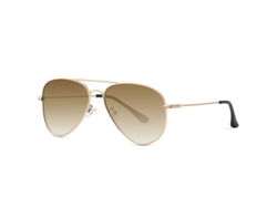 Gafas de sol de aviador con montura cóncava, protección UV400, montura tipo té de 57 mm.
