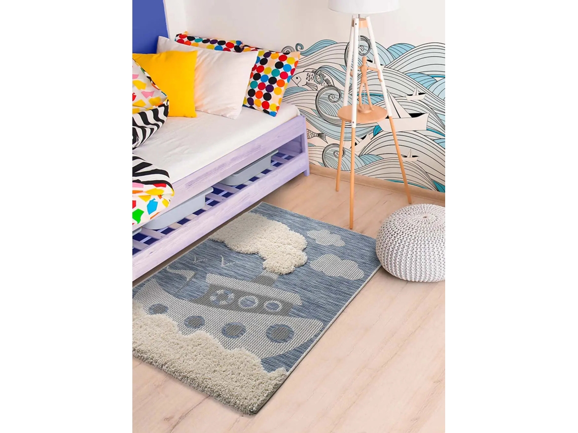 Alfombra infantil ATTICGO (Chinky - Azul - 115x170 cm)