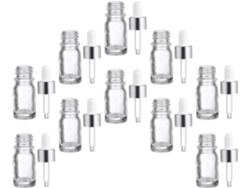 Flacons Compte, Gouttes Réutilisables En Verre 5ml Lot De 10 Para Stockage D'huiles Esencialles ...