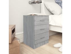 Mesa Cabeceira LOVELY HOME Mesinha 2Pcs 38X35X56Cm Derivado Madeira Cinzento Sonoma