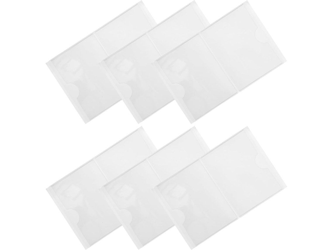 Solustre 12 Fundas Autoadhesivas Para Fichas, Fabricadas En Pvc Transparente. Fáciles De Usar Para Organizar Fichas Y