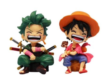 EZII Figura Anime one pease Monkey D Luffy Roronoa Zoro 13 RED GREEN 2 IN 1 multicolor crianças presente brinquedo bonito